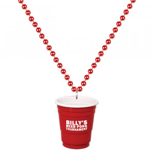 Red Shot Glass On Beads