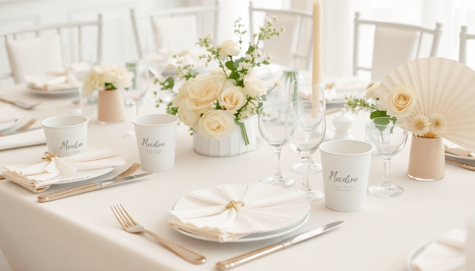 How to Personalize Napkins and Cups to Match your Wedding Theme