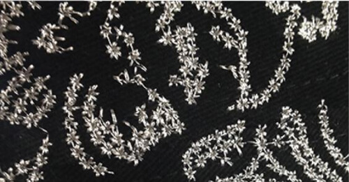 Silver Lurex Embroidery