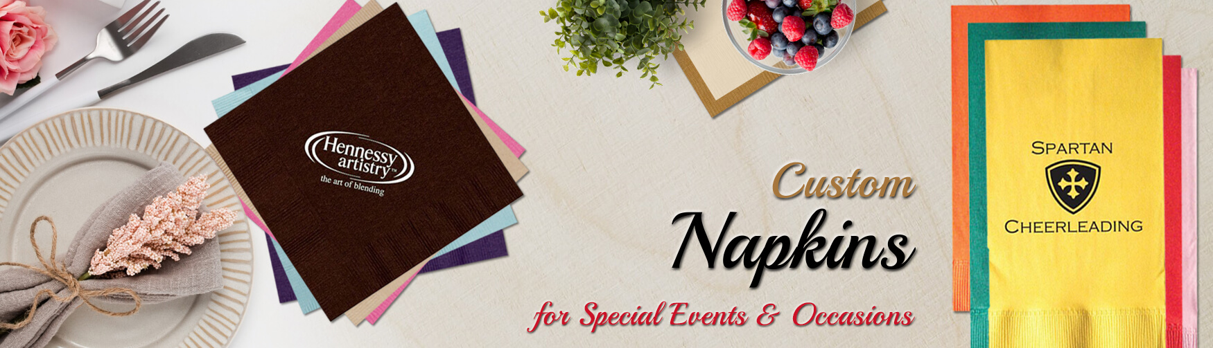 Custom Printed Napkins Banner