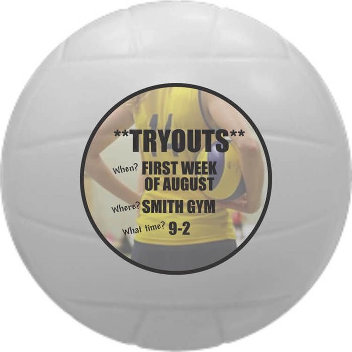 Promotional Volleyball Stress Ball - Imprinted