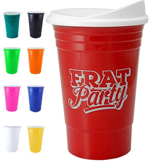 Solo Cup-Style Double Wall Custom Tumbler - Colors - 16 oz.