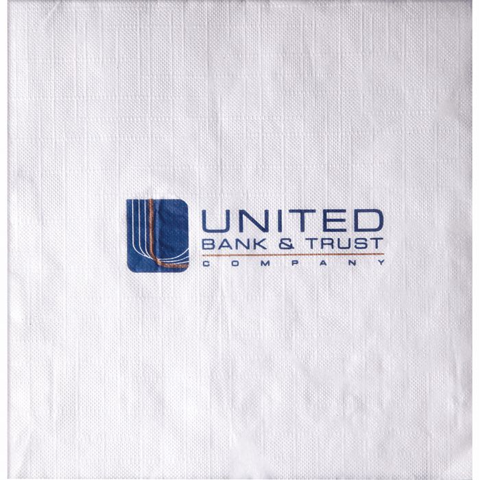 1-Ply White Linen Embossed Luncheon Napkins