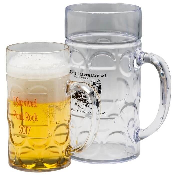 16oz Dimpled Beer Stein - Clear