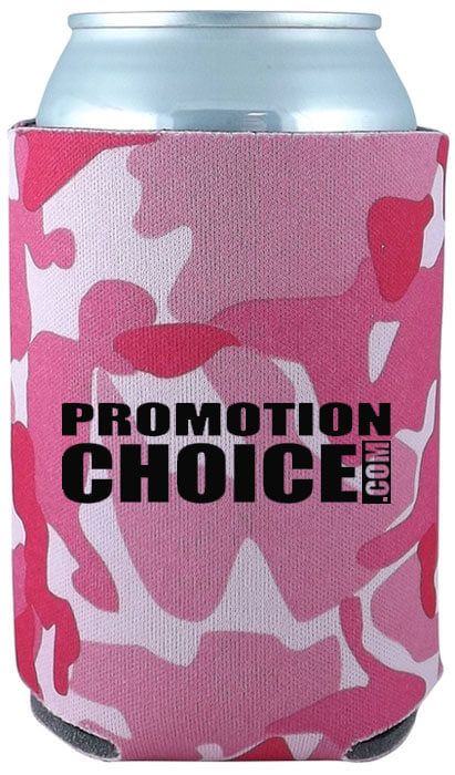 Custom Printed 24 oz. Can Coolers in Camo - Qty: 50