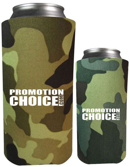 Collapsible 16 oz. Koozies Comouflage Colors Personalized & Custom Can  Cooler With Logo