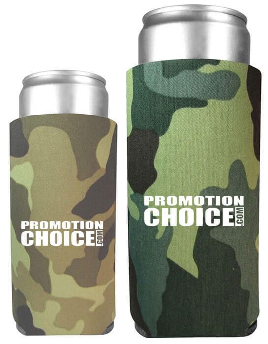 Collapsible 24 oz. Can Cooler Comouflage Colors Personalized