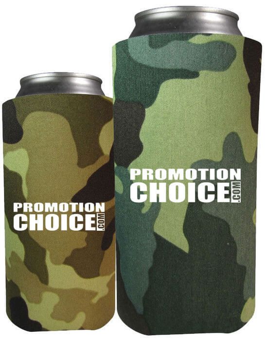 Collapsible 24 oz. Can Cooler Comouflage Colors Personalized & Custom Can  Cooler With Logo