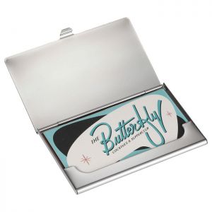 Mirrored Business Card Holder
