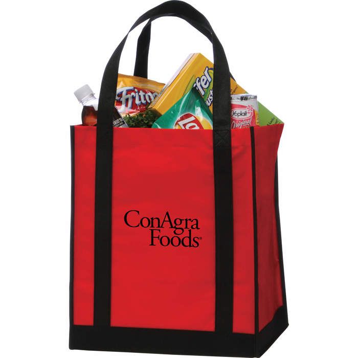 Apollo Grocery Tote Bags - Red 