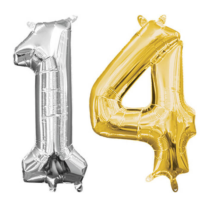 14" Number Foil Balloons