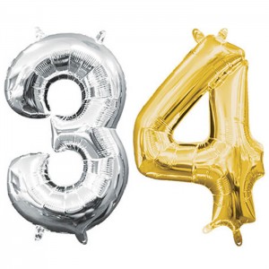 34" Number Foil Balloons