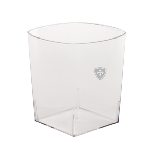 9oz Clear Plastic Rocks Square Tumblers