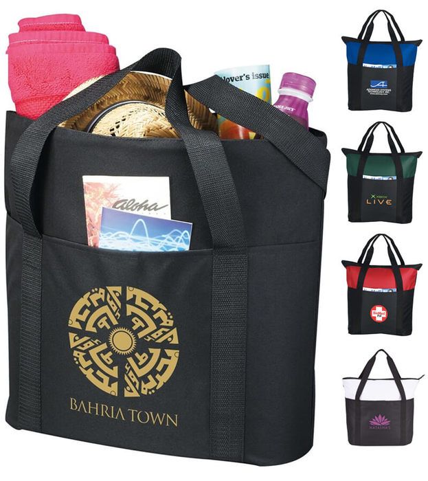 Heavy Duty Zippered Tote Bags
