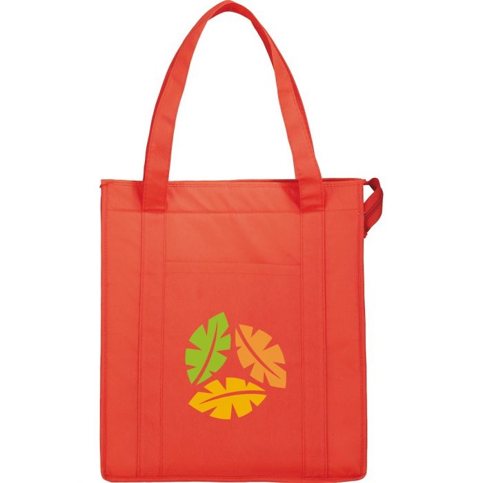 Hercules Insulated Non-Woven Grocery Tote - Red 