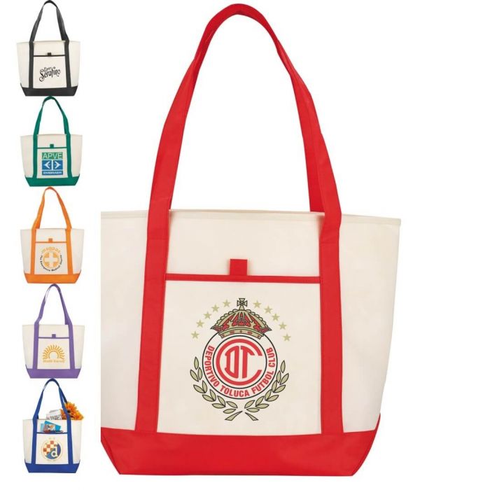 Lighthouse Boat Tote Bags