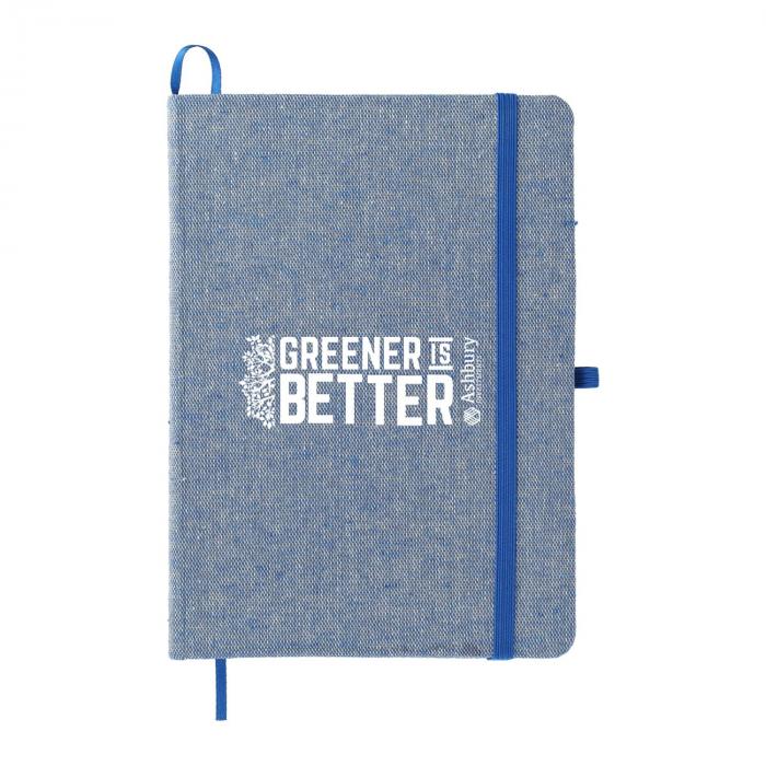 5" x 7" Recycled Cotton Bound Notebook - Blue
