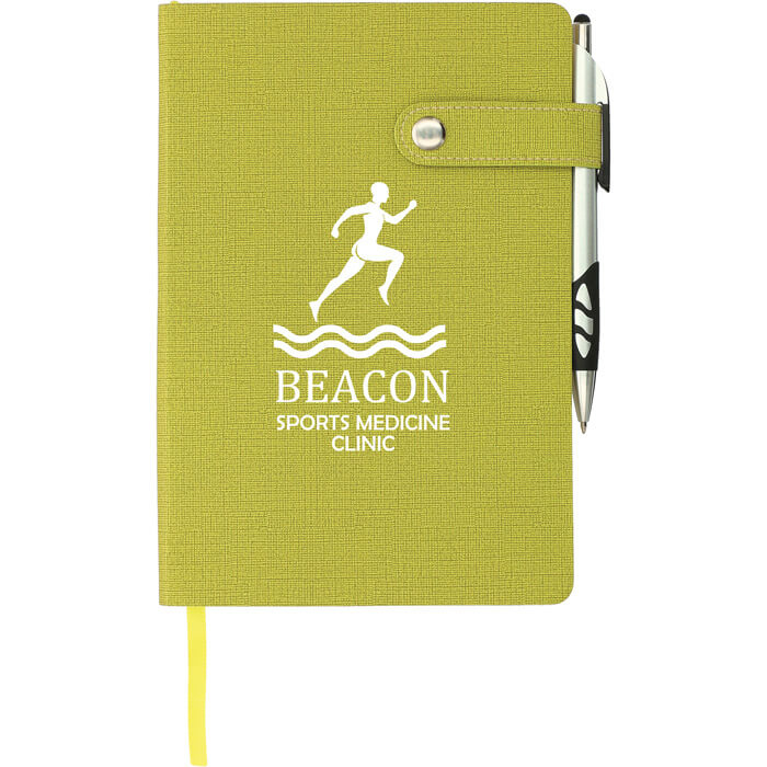 Paige Snap Closure Notebook - Lime