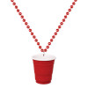 Red Shot Glass On Beads