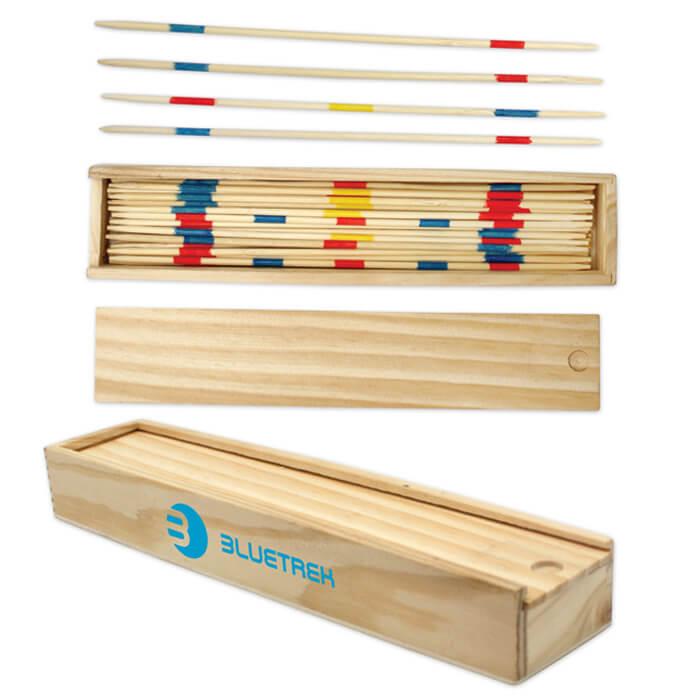 Pick Up Sticks In Wood Box
