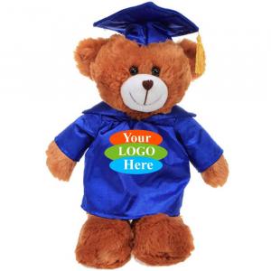 Mocha Teddy Bear in Graduation 8"
