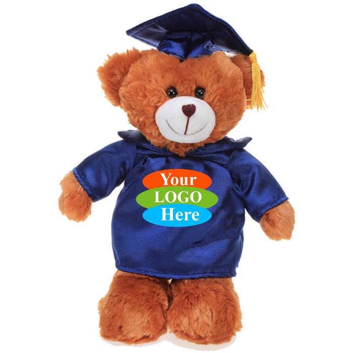 Mocha Teddy Bear in Graduation 12"