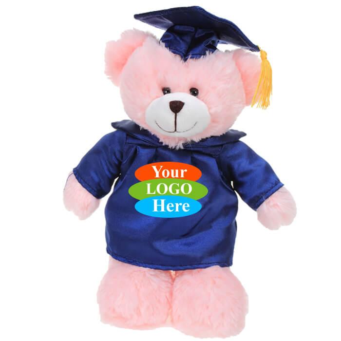 Pink Teddy Bear in Graduation 12"