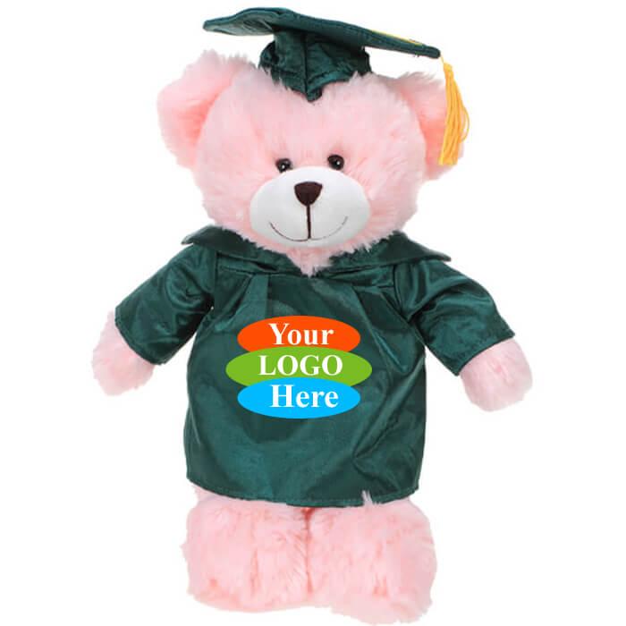 Pink Teddy Bear in Graduation 8"