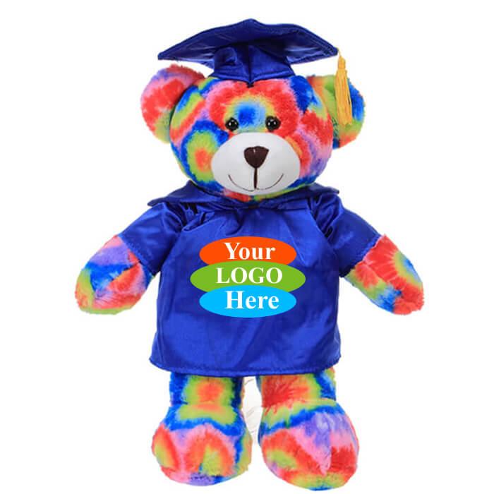 Rainbow Teddy Bear in Graduation 8”
