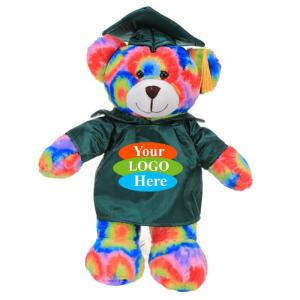 Rainbow Teddy Bear in Graduation 12"