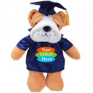 Bulldog in Graduation 12"