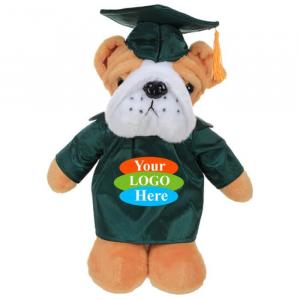 Bulldog in Graduation 8"