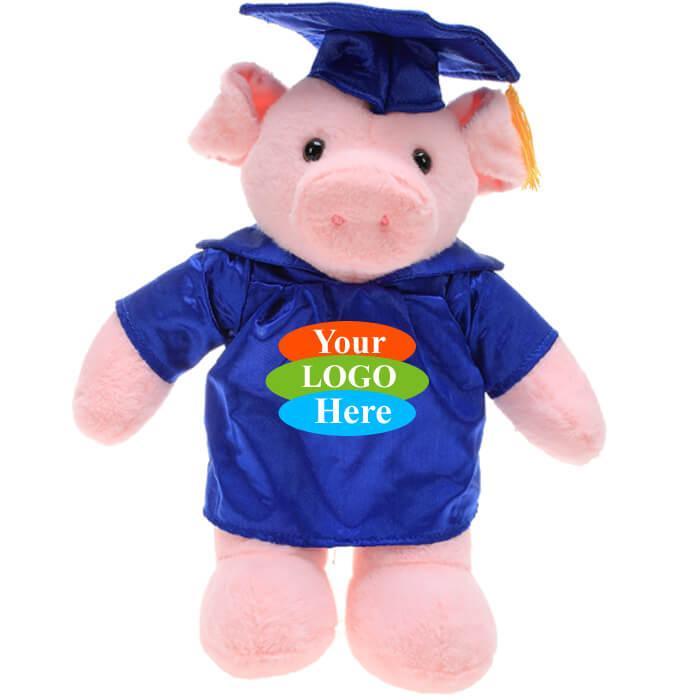 Pig in Graduation 12" - Black