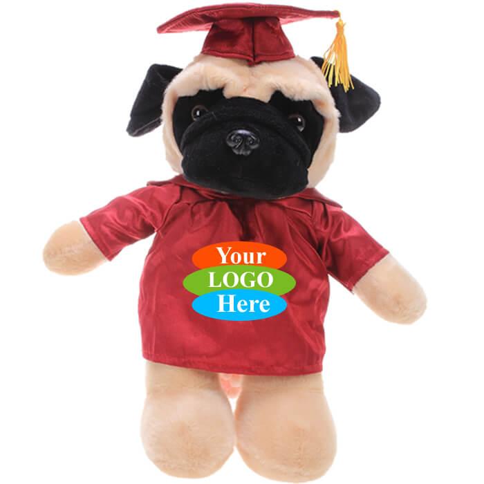 Pug in Graduation 8"
