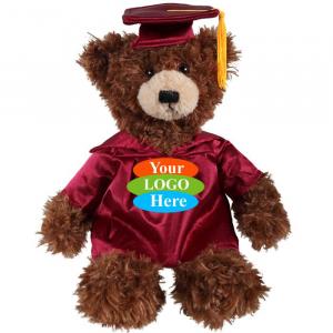 Chocolate Brandon Bear in Graduation 12"