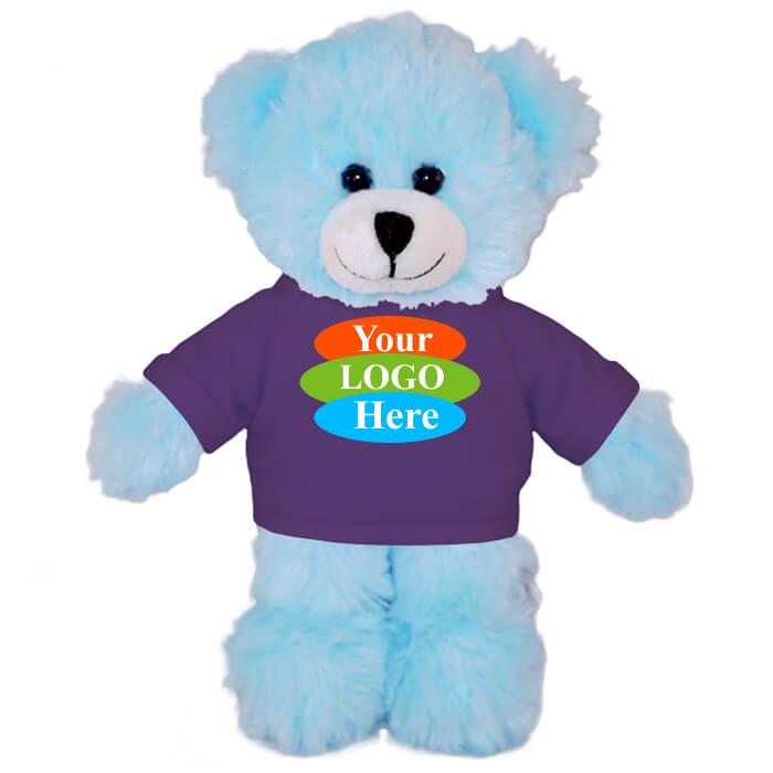 Bule Teddy Bear in T-shirt 12"