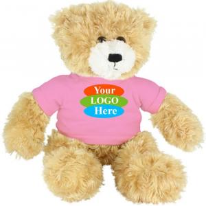 Beige Brandon Bear in T-shirt 12"