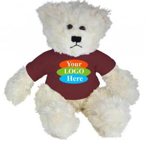 Cream Brandon Bear in T-Shirt 12"