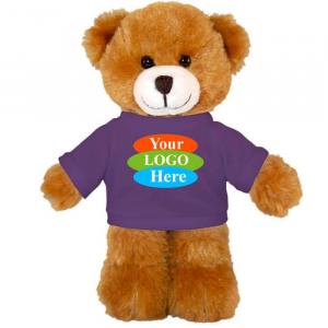 Mocha Teddy Bear in T-shirt 12"