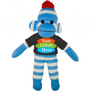 Blue Sock Monkey in T-Shirt 10”