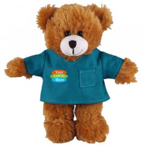 Mocha Bear in Scrub Shirt 12”