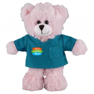 Pink Bear in Scrub Shirt 8"