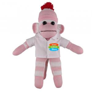 Pink Sock Monkey in Doctor Jacket 12”