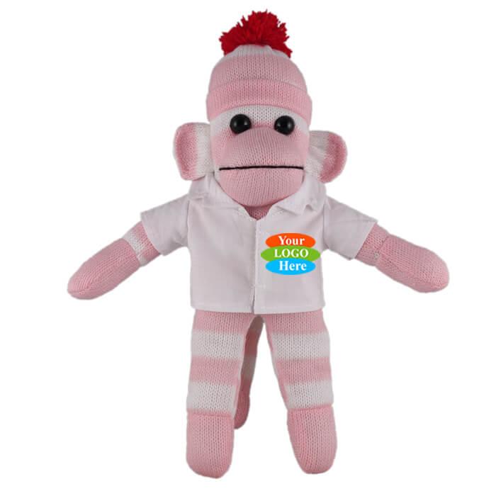 Pink Sock Monkey in Doctor Jacket 8"