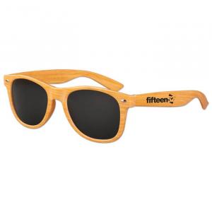 Kids Wood Grain Iconic Sunglasses