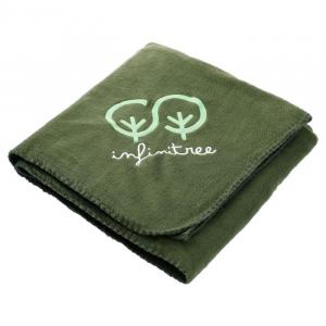 100% Recycled PET Fleece Blanket with Canvas Pouch