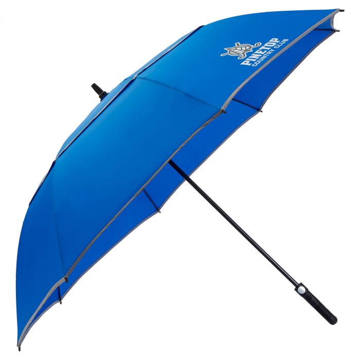 64" Auto Open Reflective Golf Umbrella - Royal