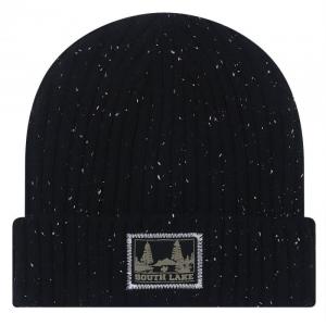 11" 2x2 Rib Speckled Knit Beanie with Cuff