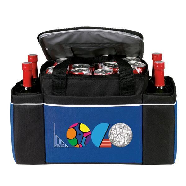 24 Cans Easy Access Cooler Plus Wine Bottle Holders