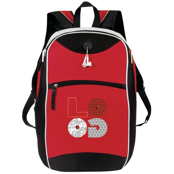 Elite Laptop Backpack - Red Black